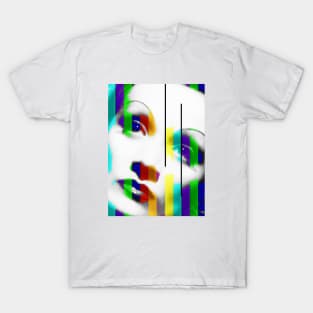 Marlene Dietrich Striped T-Shirt